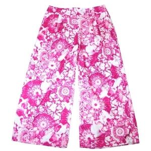 Ade Samuel for INC Printed Wide-Leg Trousers, Daphne Dye Pink Floral Size XXXL
